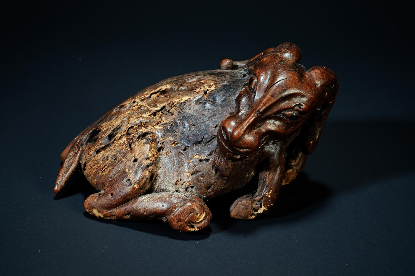 上海都达杂项专场六十七【全场包邮】 清代老竹雕《卧羊》摆件95-9