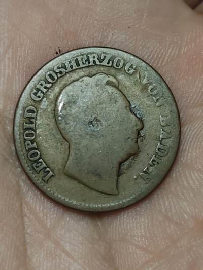 2026年第三十九场(总第二百零八场）外国好品散币场(免佣金) - 德意志邦国–巴登大公国1848年1克鲁泽(利奥波德一世第六版，发行量最少年份)