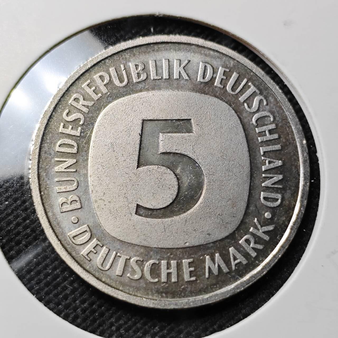 KK钱币收藏小铺  第412期 2月预留时间 周末发货 1978联邦德国5马克 精制币