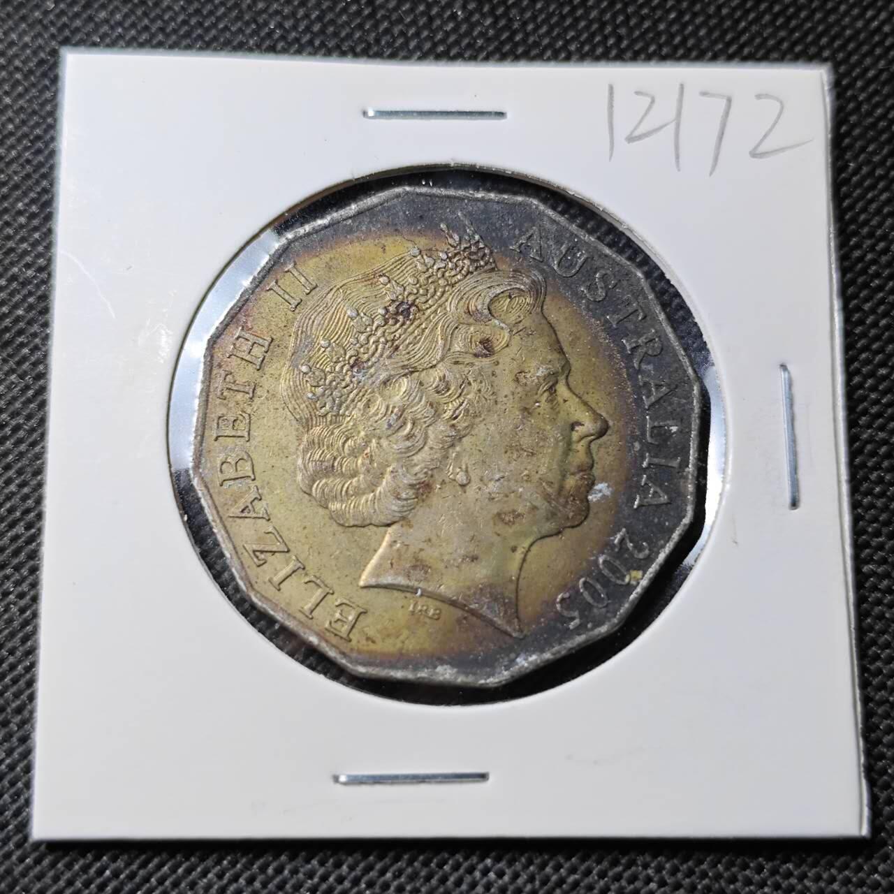 KK钱币收藏小铺  第412期 2月预留时间 周末发货 2005澳大利亚50分纪念币