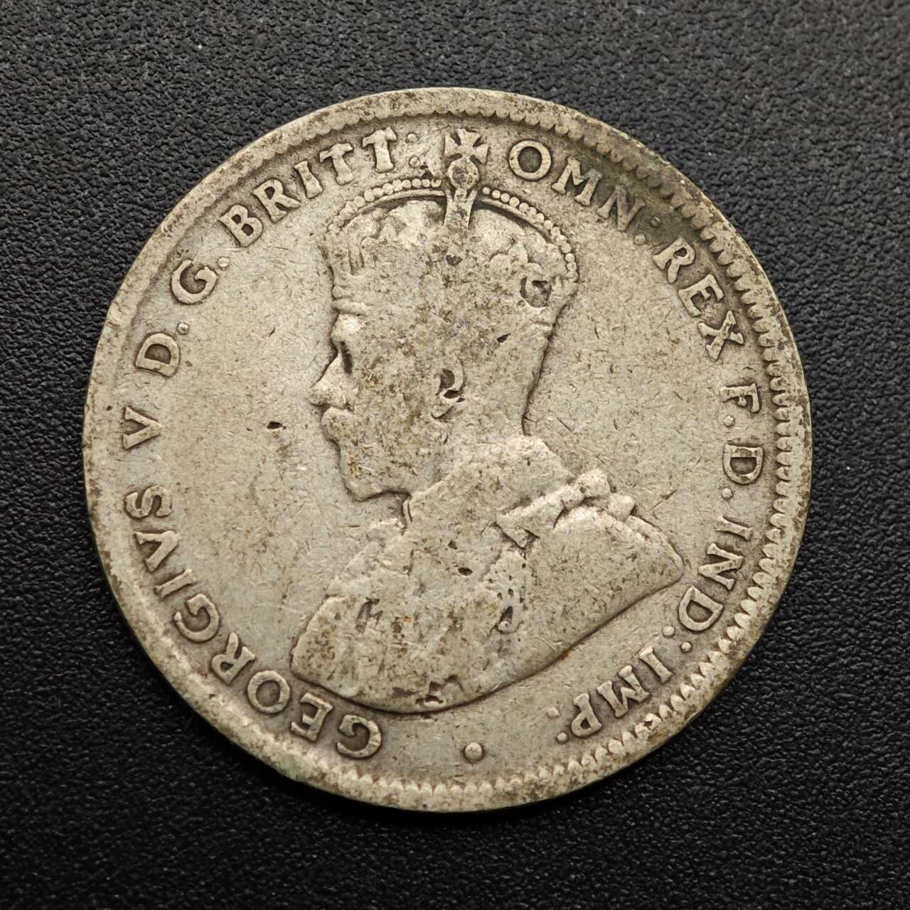 【淘币小摊】实时拍第八百八十六拍   散币场    每周一统一发货 澳大利亚1916年乔治五世一先令银币