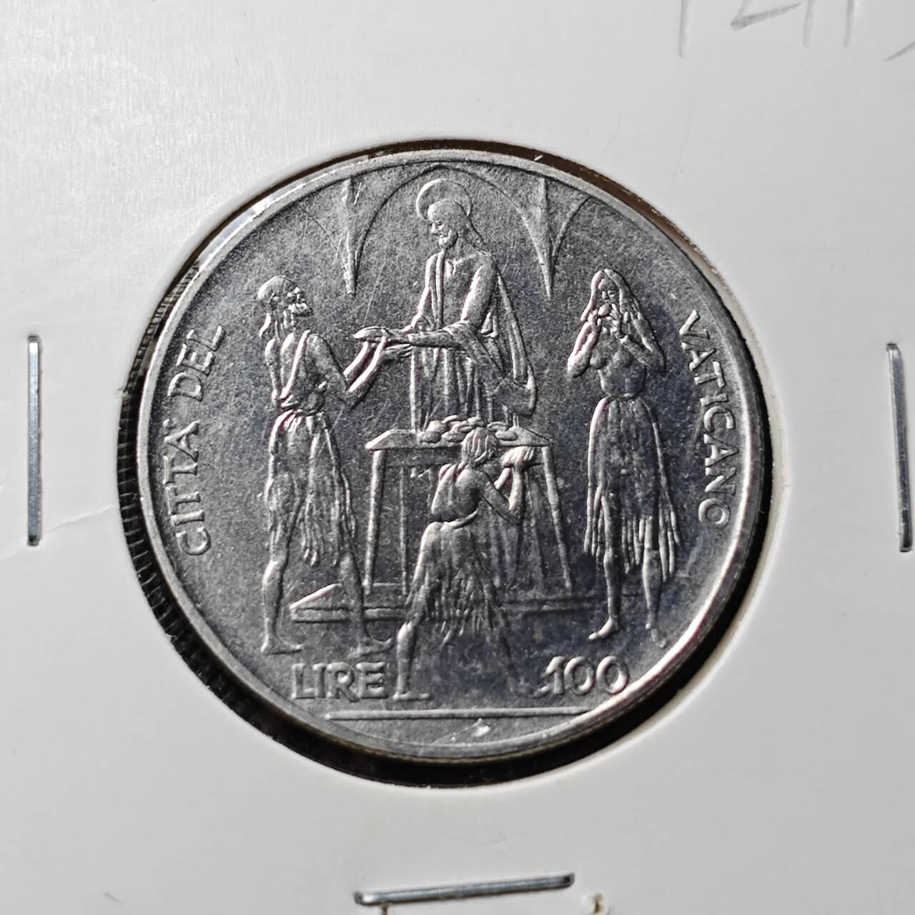 KK钱币收藏小铺  第412期 2月预留时间 周末发货 梵蒂冈100里拉