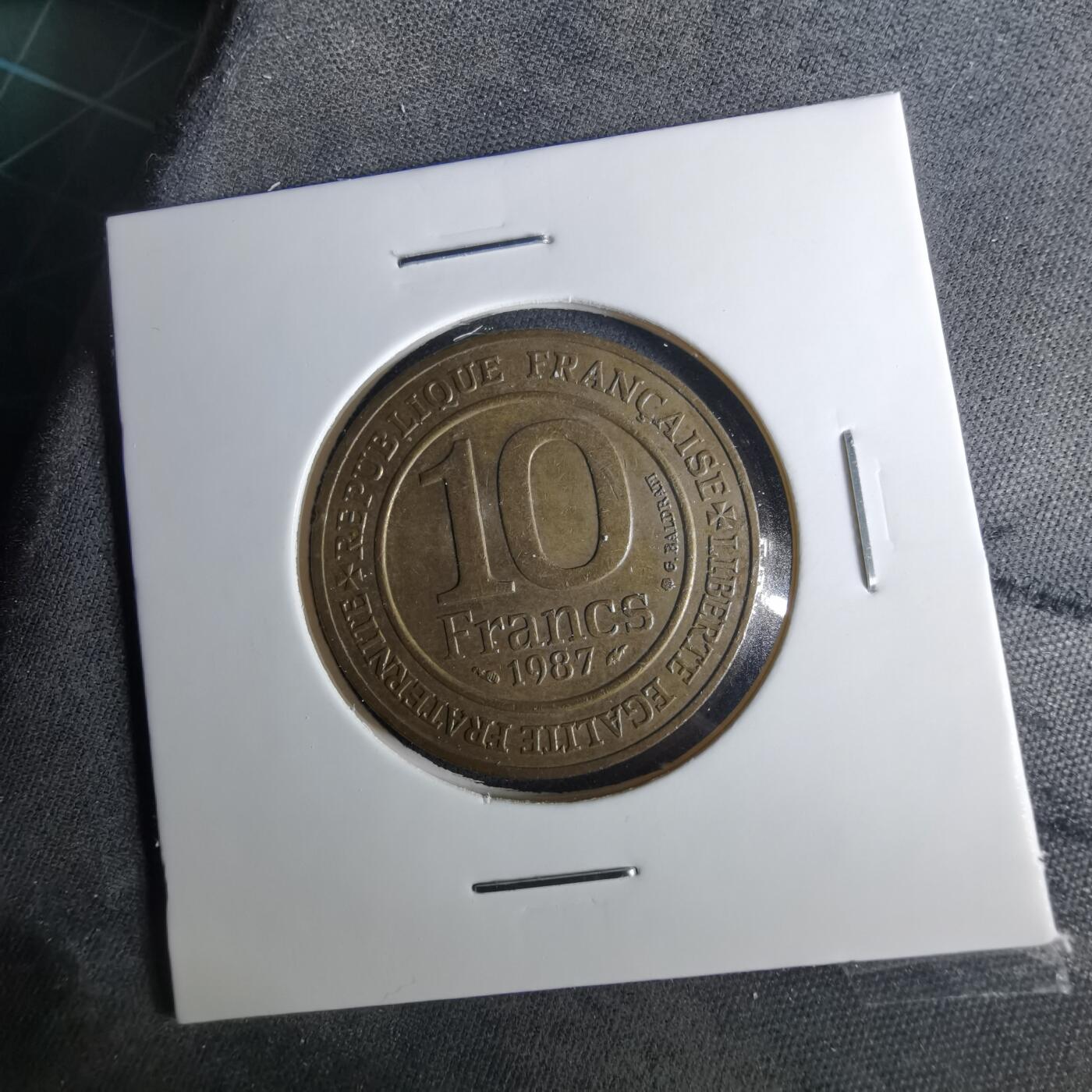 沼泽如烟--第1039场 法国1987年10法郎纪念币