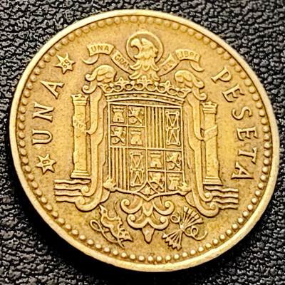 泉币菌-第218场-拍品多 请提前出价 - 1966年 西班牙1比塞塔 弗朗哥头像 直径22mm 