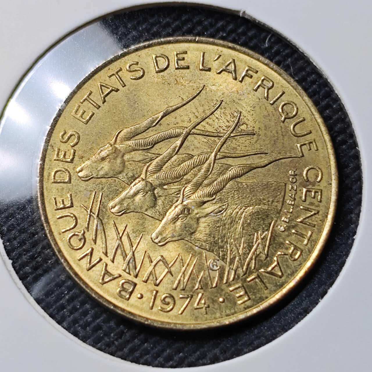KK钱币收藏小铺  第412期 2月预留时间 周末发货 1974中非10法郎