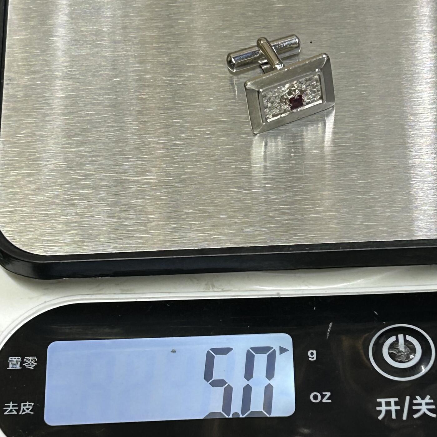 西秦中古拍卖第八十二期  海外回流纯银袖扣 有银标 重5克