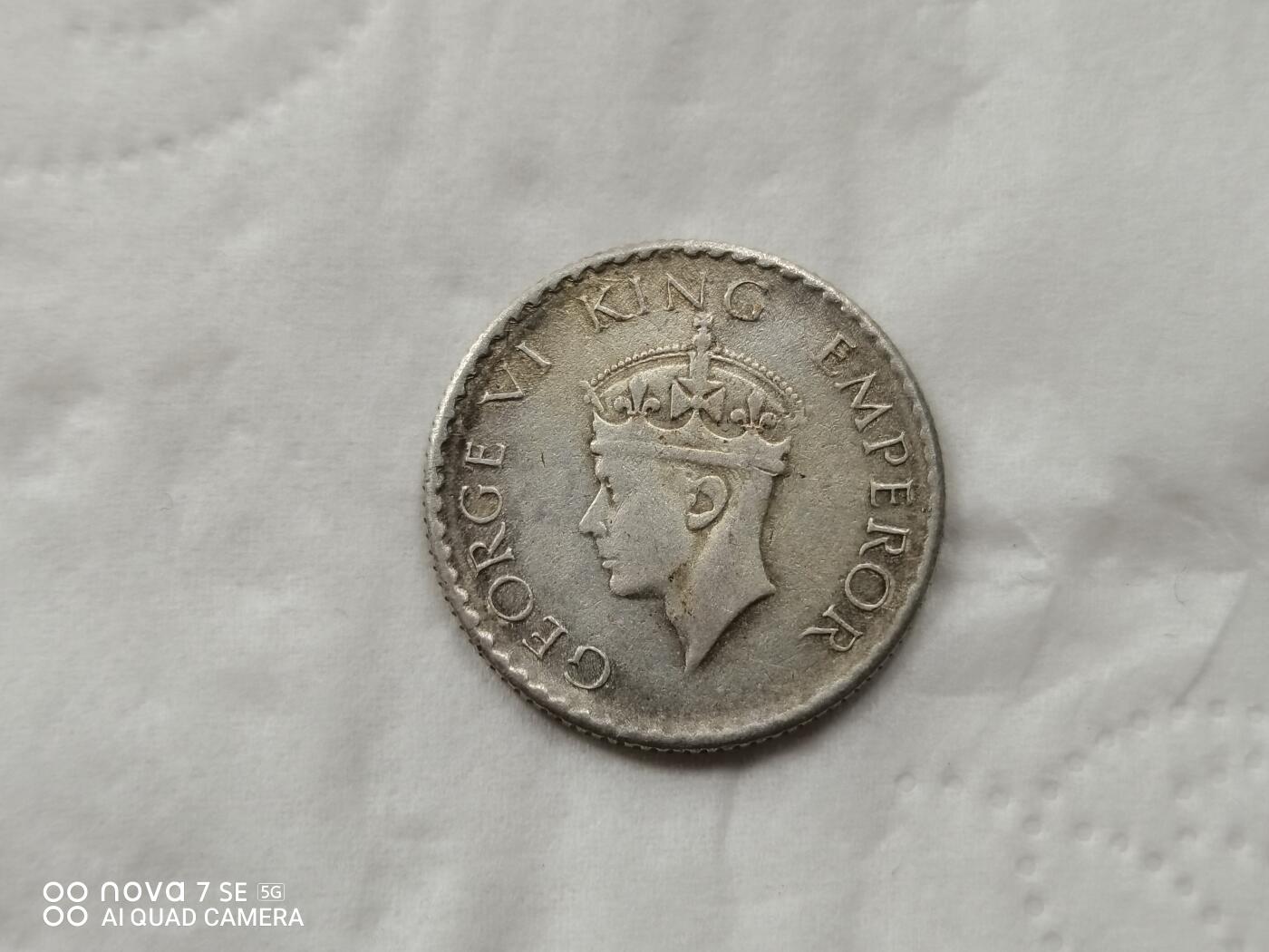 银币 1940年1/4卢比银币