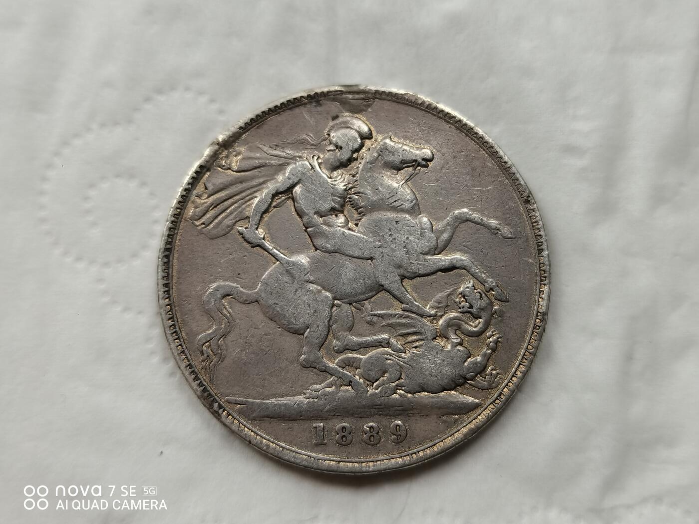 银币 1889年英国马剑大银币（27.5克）