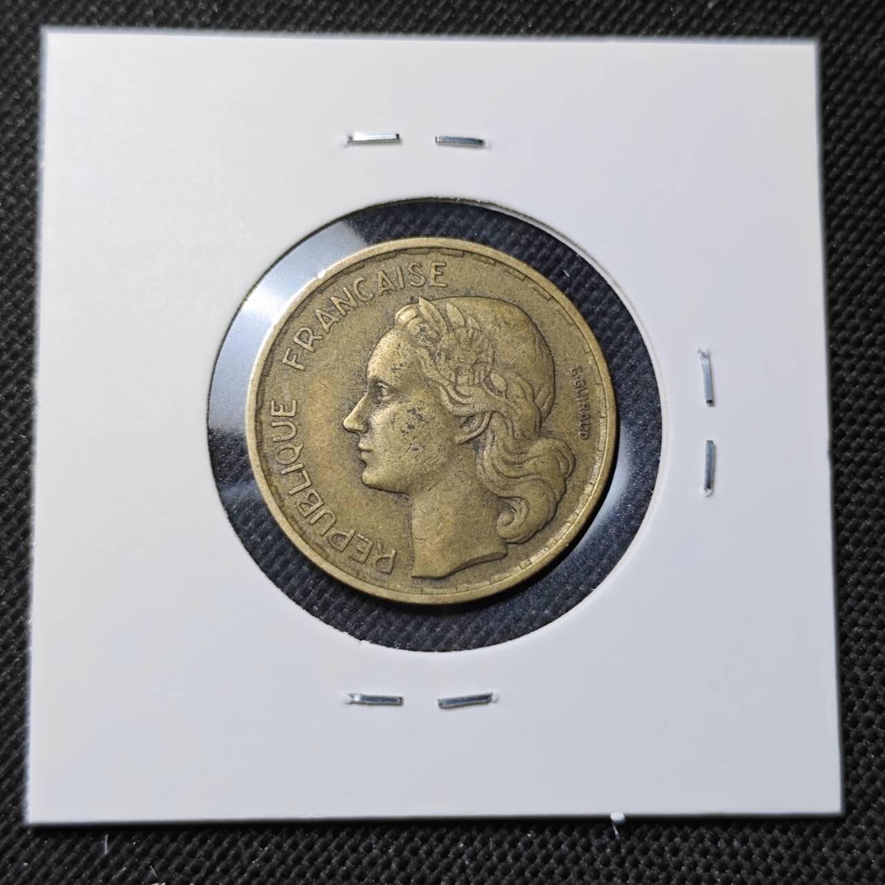 KK钱币收藏小铺  第412期 2月预留时间 周末发货 1951法国20法郎 