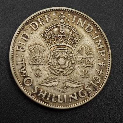 【淘币小摊】实时拍第八百八十五拍   小银币场    每周一统一发货 - 英国1944年乔治六世2先令银币