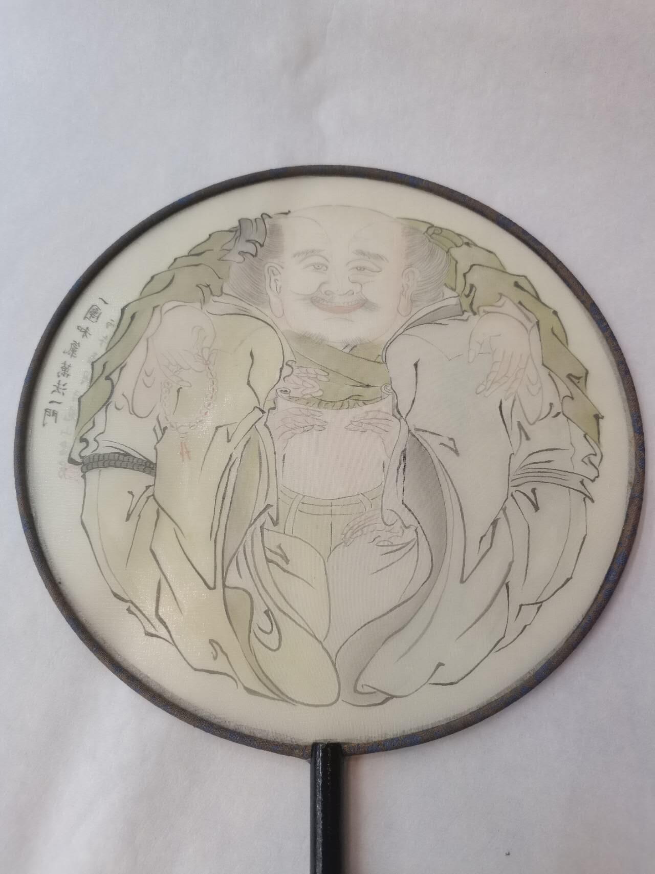 当代手绘团扇