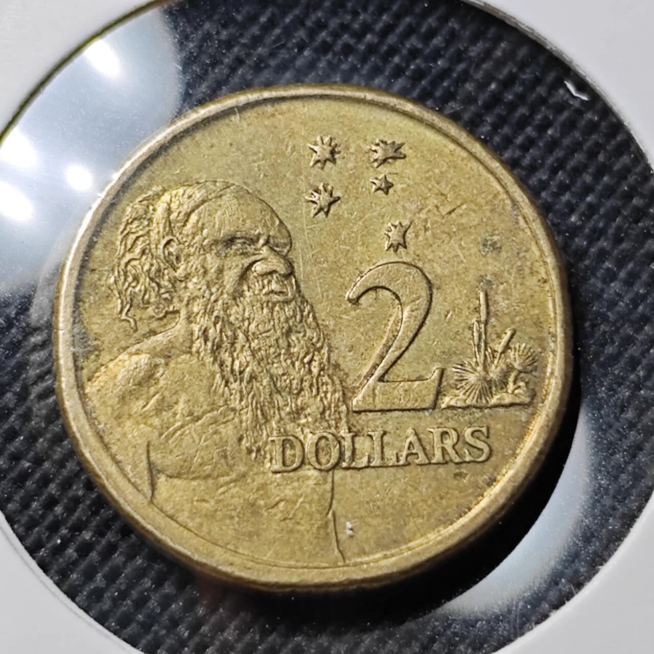 KK钱币收藏小铺  第412期 2月预留时间 周末发货 2014澳大利亚土著人2元 