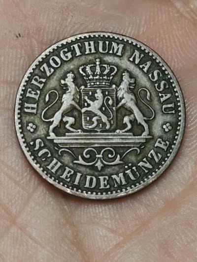 2026年第三十九场(总第二百零八场）外国好品散币场(免佣金) - 德意志邦国–拿骚公国1863年1克鲁泽(阿道夫公爵时期第二版)