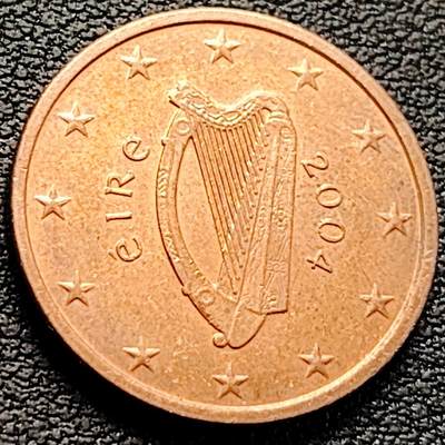 泉币菌-第218场-拍品多 请提前出价 - 2004年 爱尔兰 5欧分 竖琴 21mm 钢镀铜