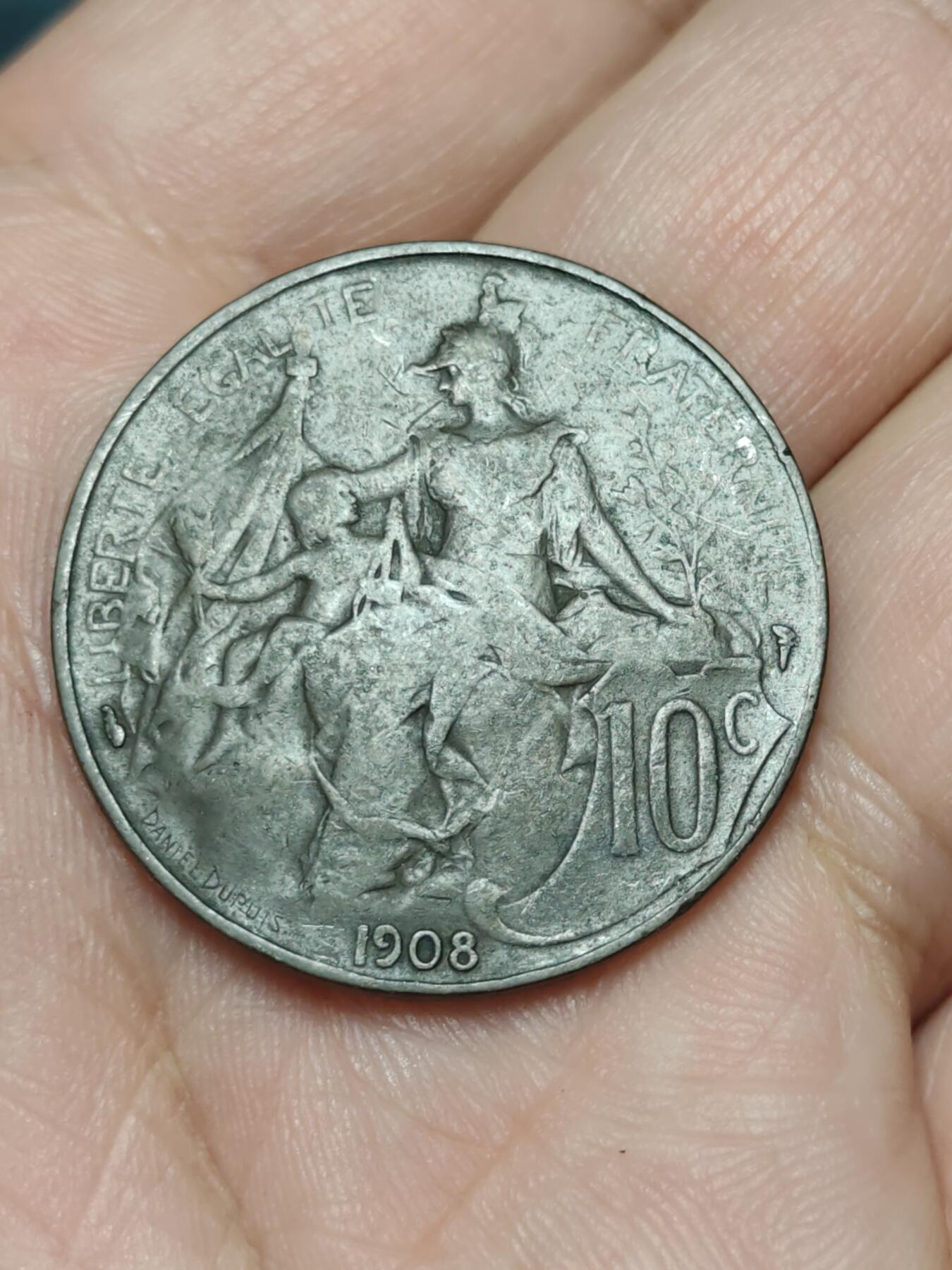 2026年第三十九场(总第二百零八场）外国好品散币场(免佣金) 法兰西第三共和国1908年10生丁(第二版)