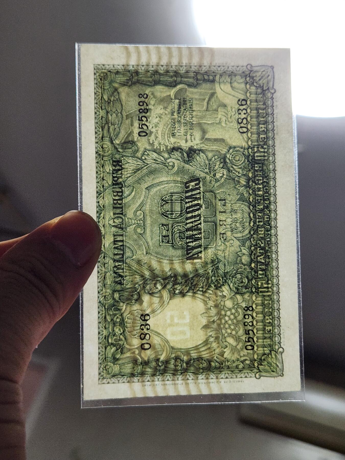 3月30号晚上8点 中外纸币自动截拍第49场 意大利50新品