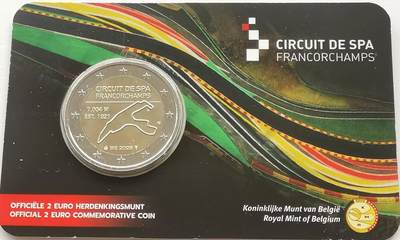 精品币专拍场 - 原装卡册 比利时2025年2欧元F1一级方程式75周年双色纪念币26.5mm