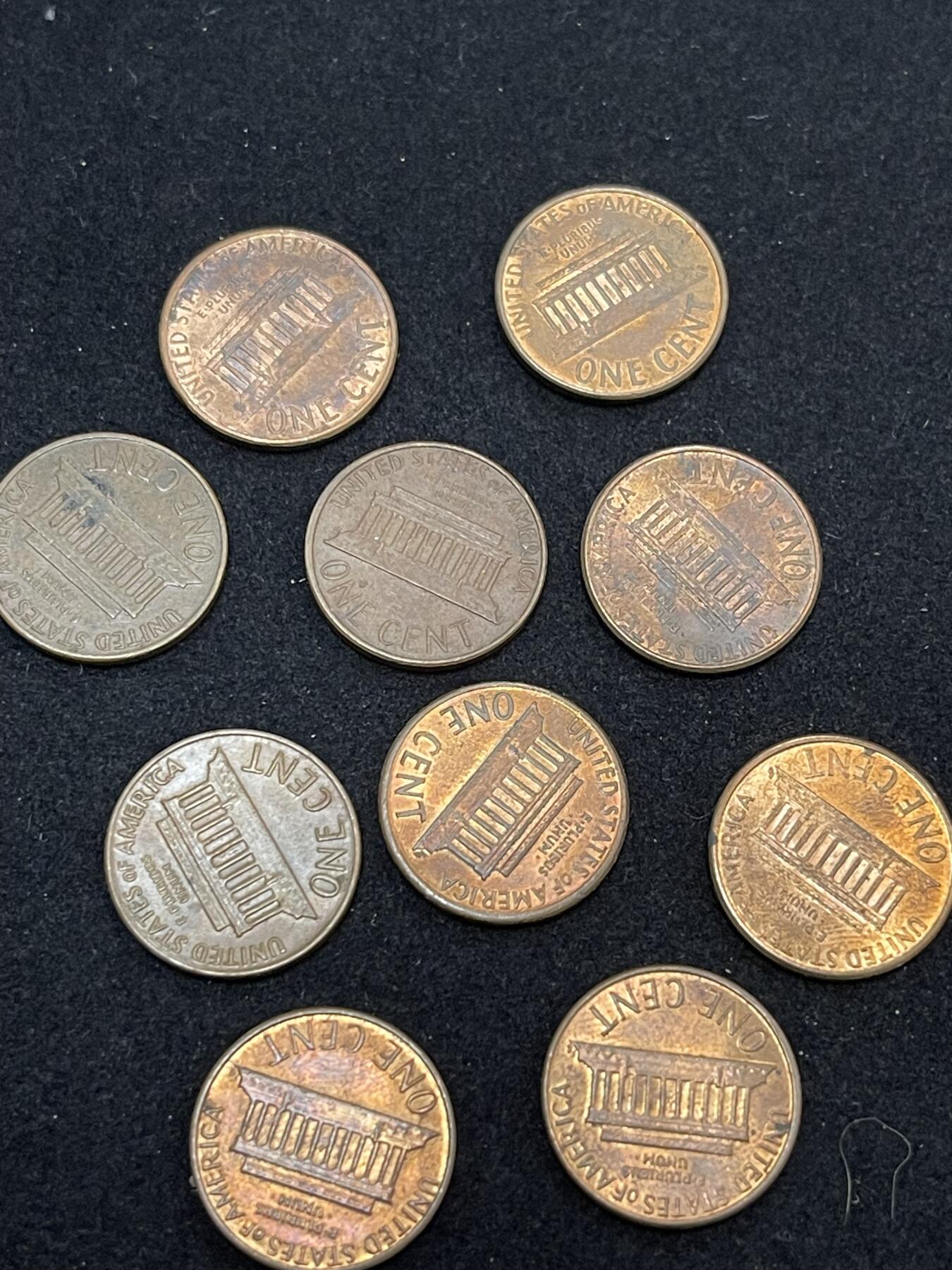 限时免佣！春季钱币邮票杂项专场拍卖-第二期 一美分林肯头硬币 一组10枚