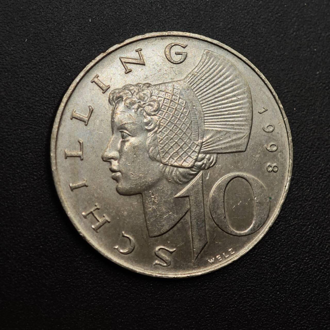 【淘币小摊】实时拍第八百八十六拍   散币场    每周一统一发货 奥地利1998年10先令镍币