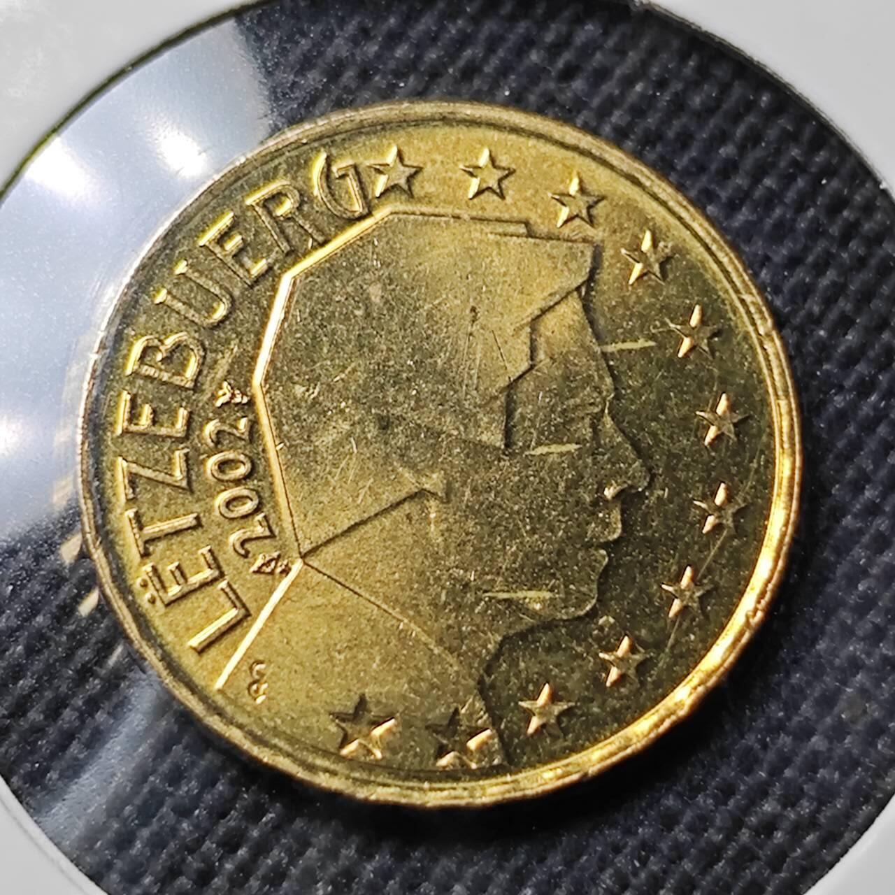 KK钱币收藏小铺  第412期 2月预留时间 周末发货 2002卢森堡10欧分 