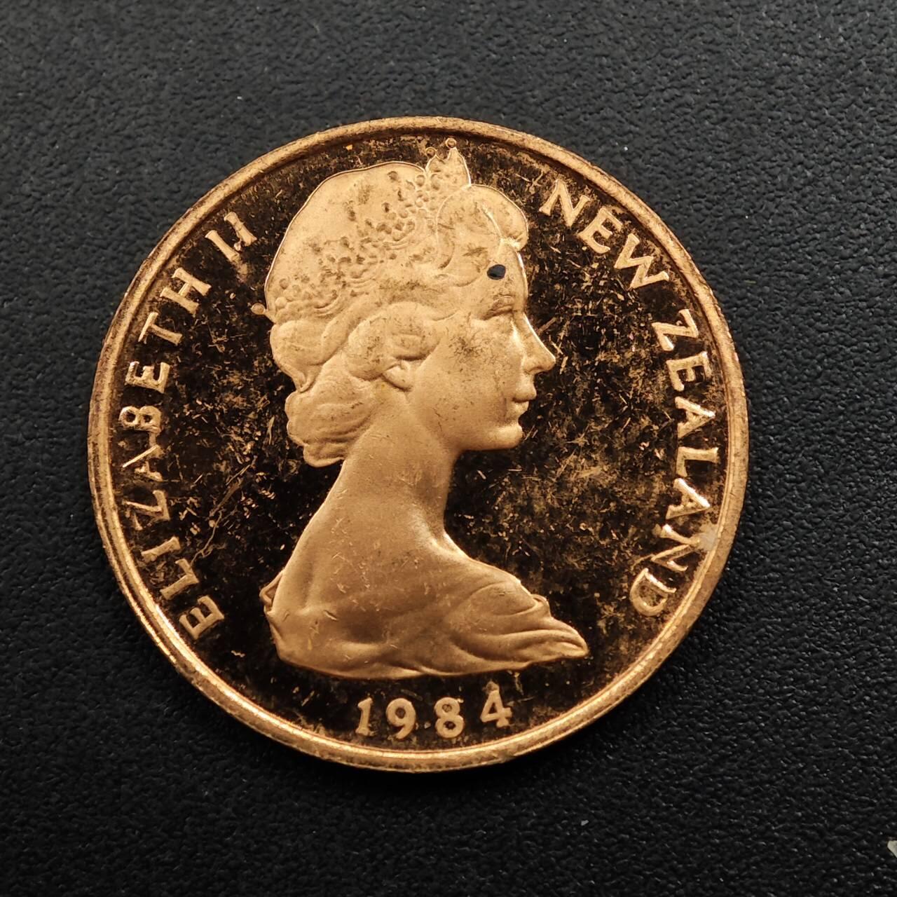 【淘币小摊】实时拍第八百八十六拍   散币场    每周一统一发货 新西兰1984年2分精制铜币