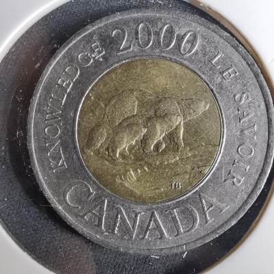 沼泽如烟--第1039场 - 加拿大2000年二元纪念币