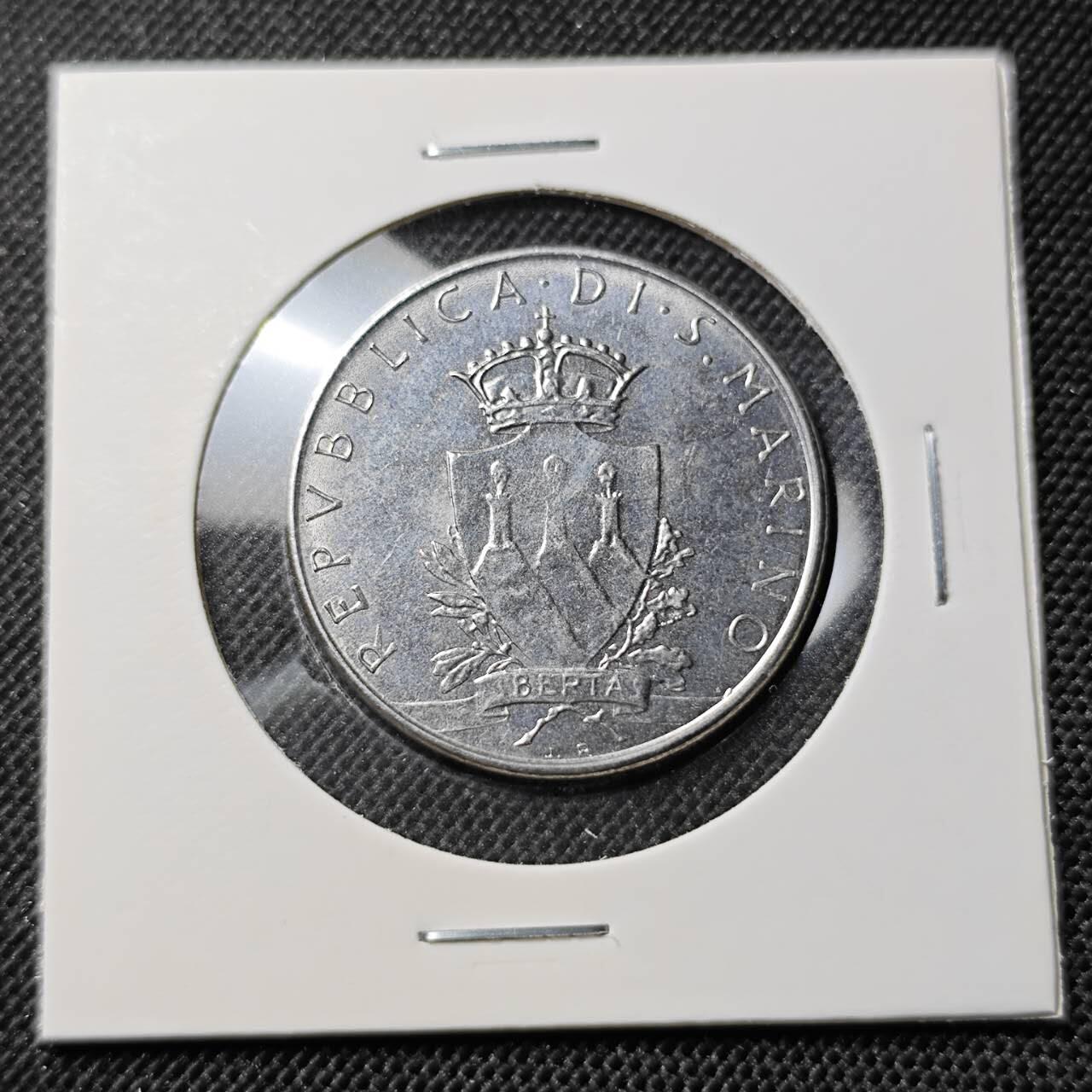 KK钱币收藏小铺  第412期 2月预留时间 周末发货 1979圣马力诺100里拉 