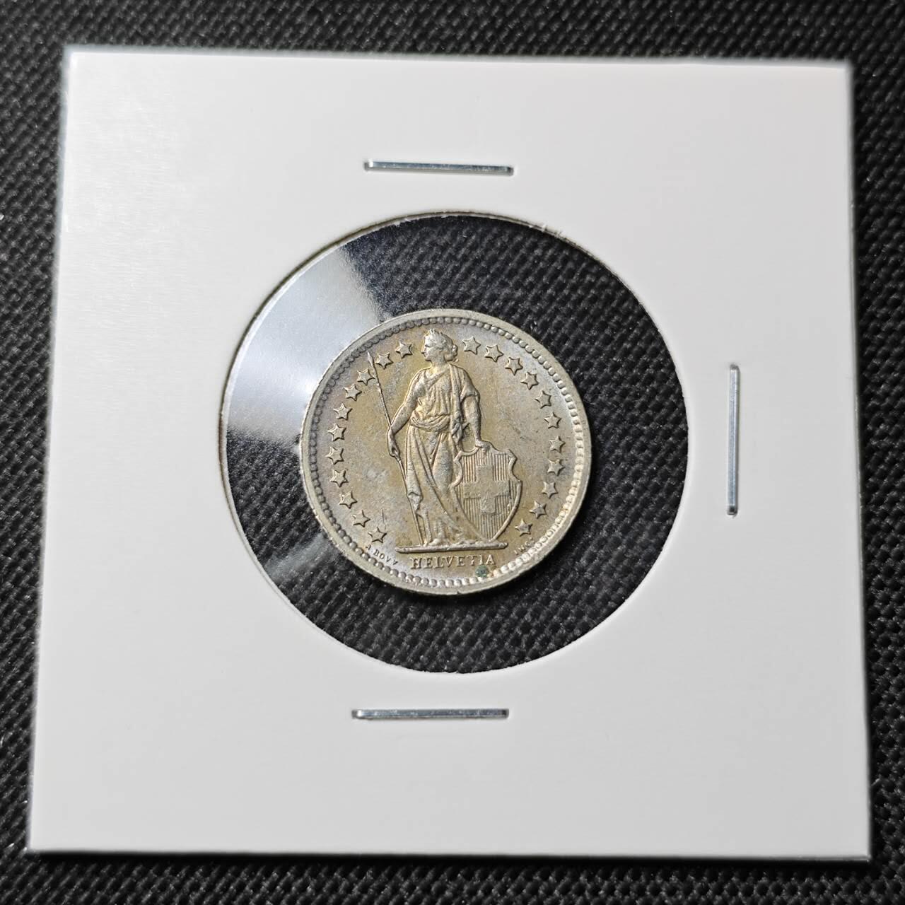 KK钱币收藏小铺  第412期 2月预留时间 周末发货 1968瑞士1/2法郎