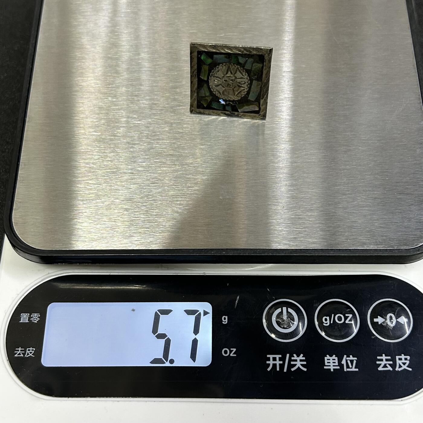 西秦中古拍卖第八十二期  海外回流纯银袖扣 有银标 重5.7克