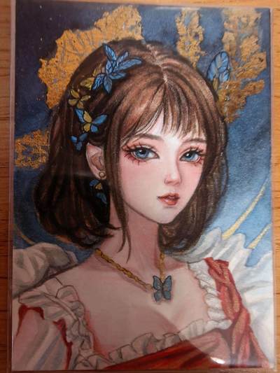 阳大大卡牌拍卖第107期（持续收拍品，周五晚上九点截拍，进群福利早知道） - 【手绘卡】蝴蝶公主 娜子 600元每盒手绘盒里拆出