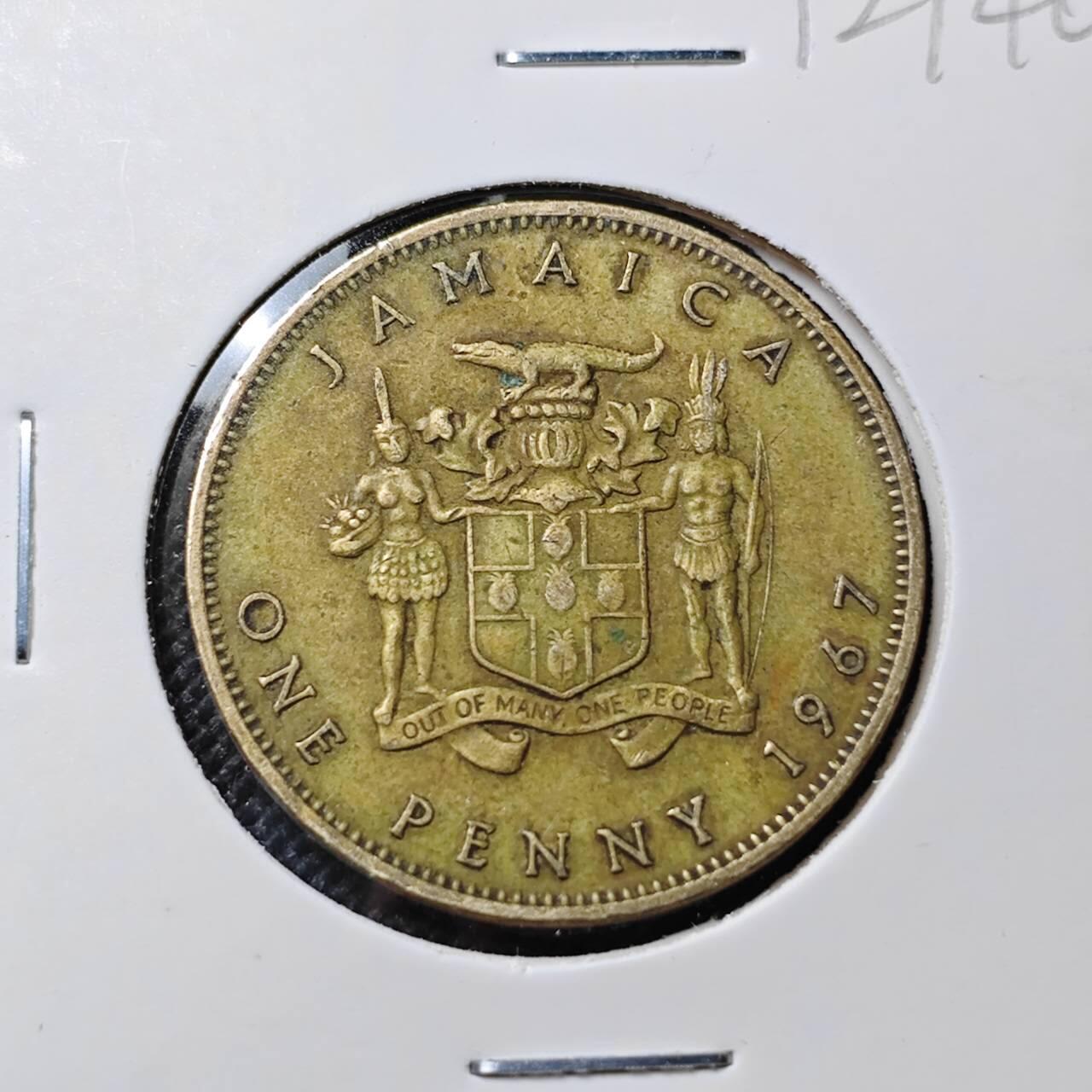 KK钱币收藏小铺  第412期 2月预留时间 周末发货 1967牙买加1便士