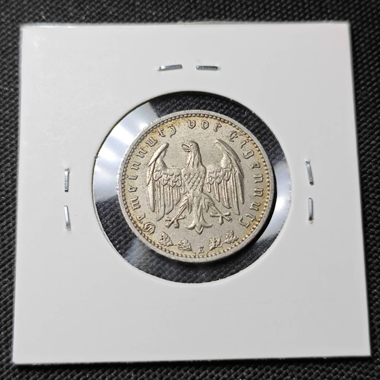 KK钱币收藏小铺  第412期 2月预留时间 周末发货 1934德国1马克 镍币