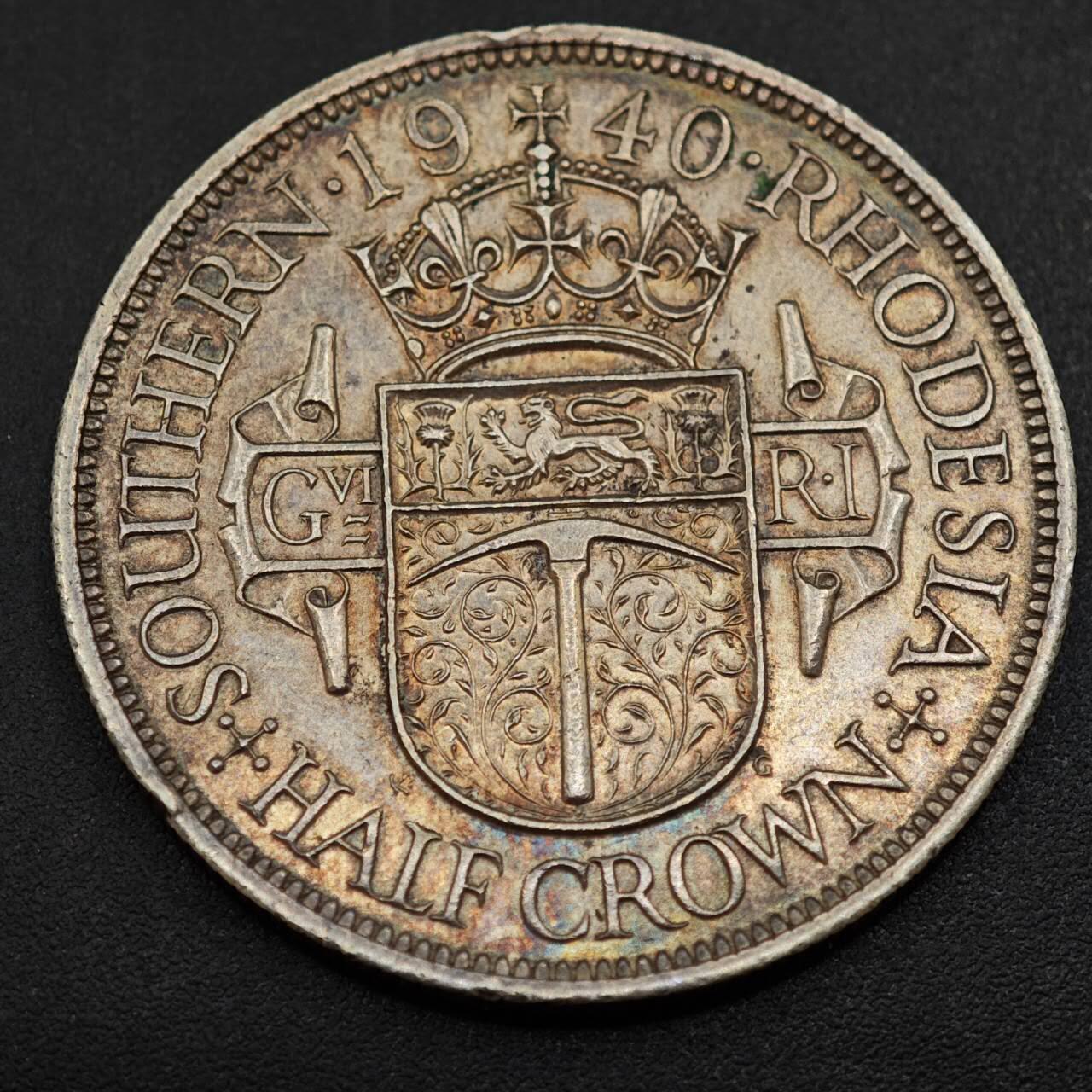 【淘币小摊】实时拍第八百八十五拍   小银币场    每周一统一发货 南罗德西亚1940年乔治六世半克朗银币