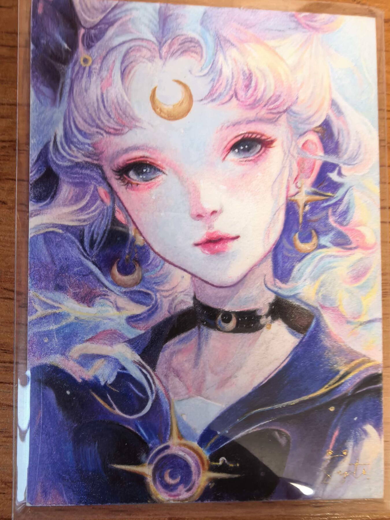 阳大大卡牌拍卖第107期（持续收拍品，周五晚上九点截拍，进群福利早知道） 【手绘卡】月野兔 加七  600元每盒手绘盒里拆出