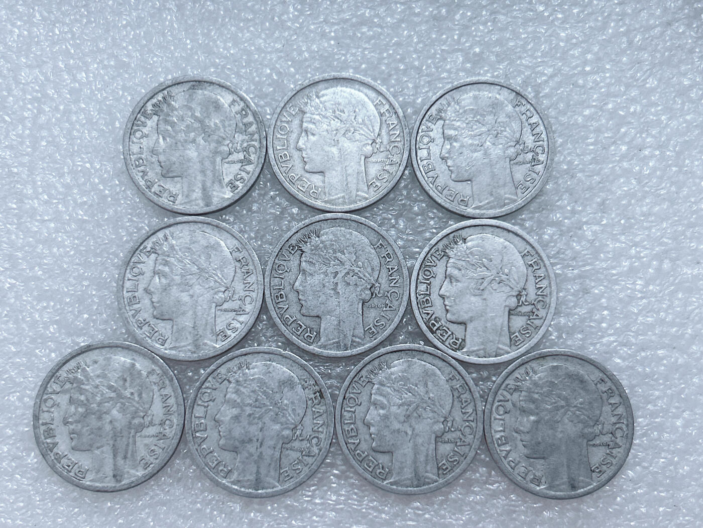 第一海外回流一元起拍收藏 散集专场  第310期 法国1法郎铝币 10枚