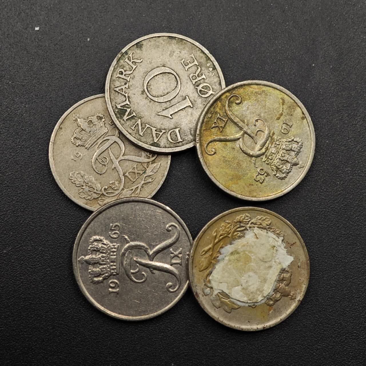 【淘币小摊】实时拍第八百八十六拍   散币场    每周一统一发货 丹麦10欧尔5枚