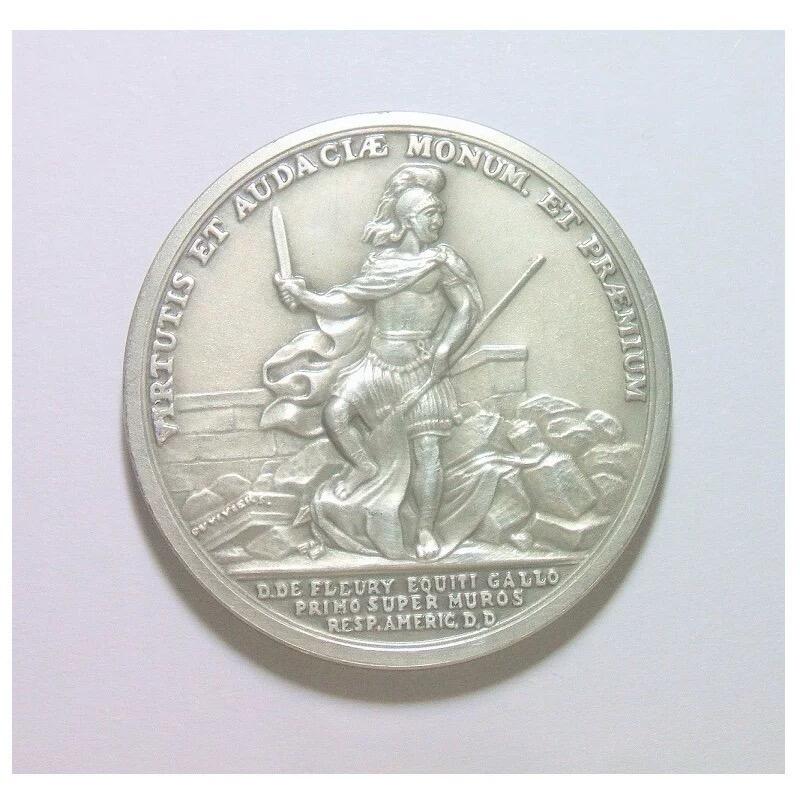 美国纪念1779年 独立战争斯托尼堡垒之战高浮雕精制大铜章 40MM