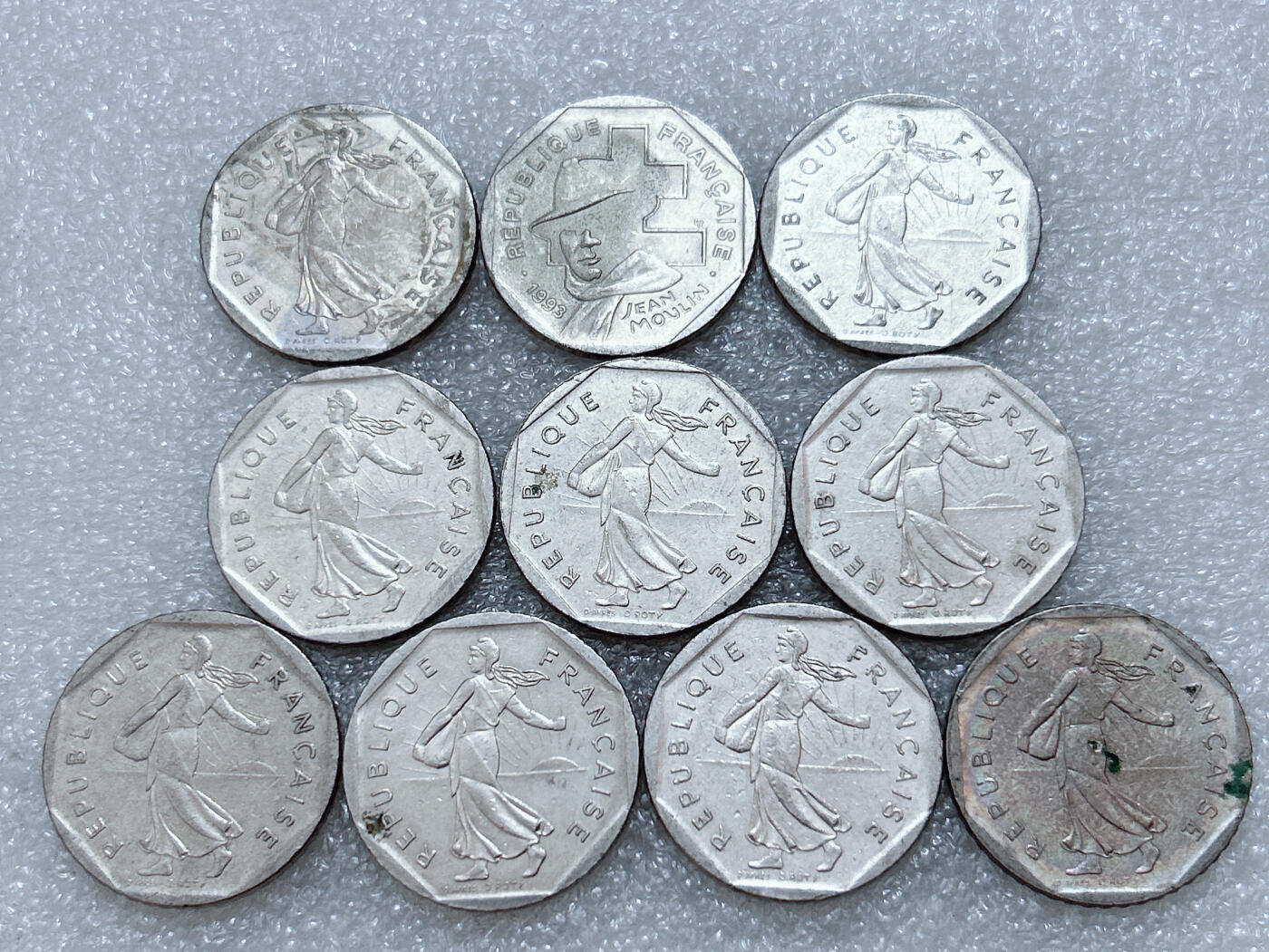 第一海外回流一元起拍收藏 散集专场  第310期 法国2法郎硬币 10枚