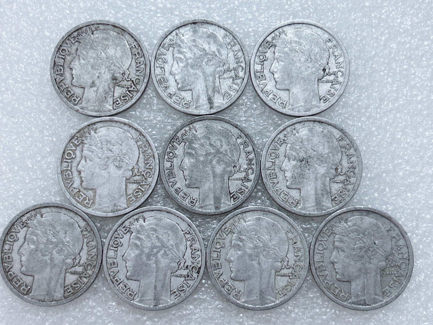 第一海外回流一元起拍收藏 散集专场  第310期 法国2法郎铝币 10枚