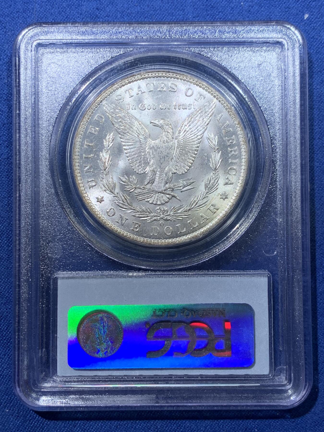 《竞宝斋》第476场 周日，周一 2场连拍 （全场包邮）欢迎送拍 PCGS MS64 美国1885年O版摩根1美元银币