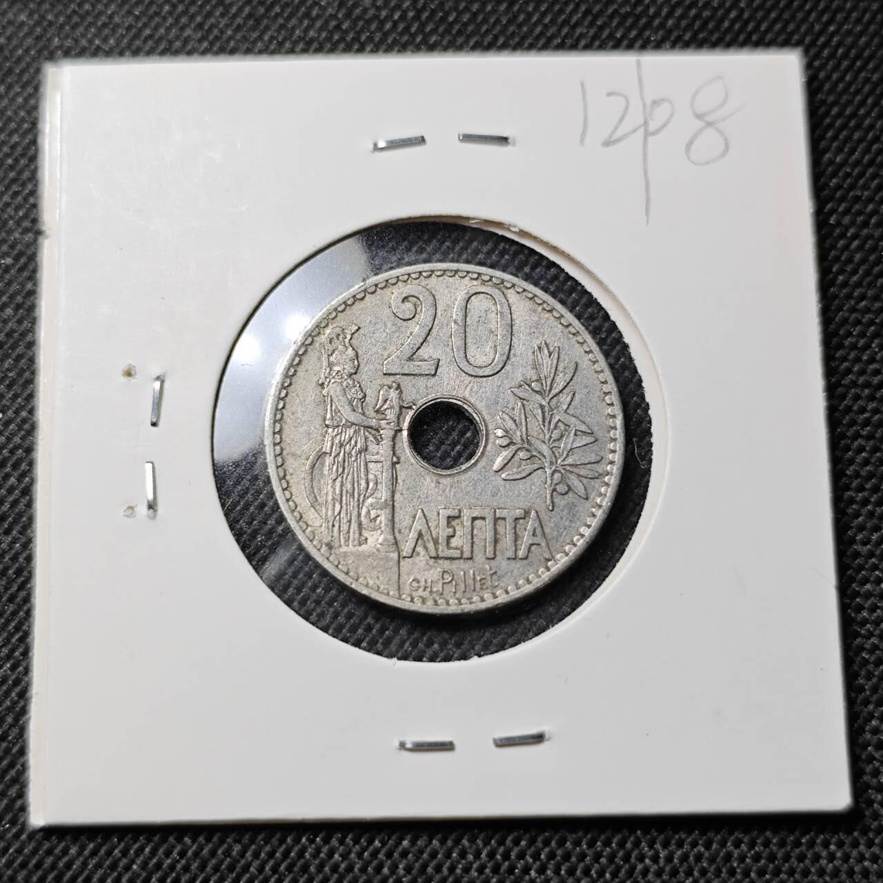 KK钱币收藏小铺  第412期 2月预留时间 周末发货 1912希腊20雷普塔