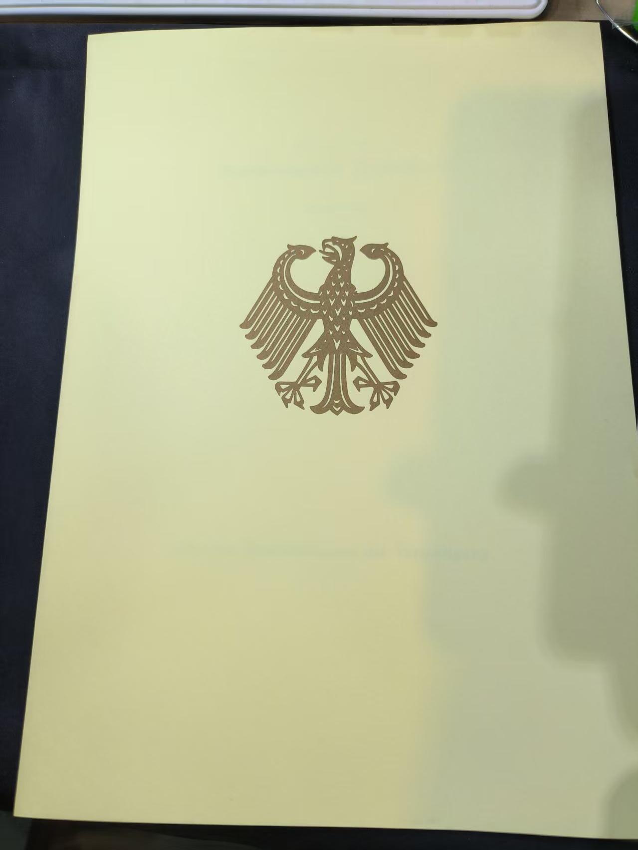 云宸嘉赏-勋臻文献佳藏优品精选场次（低佣 转发佣金红包） 联邦德国国防军马克斯·穆勒（Max Müller）陆军中校军官任命书 