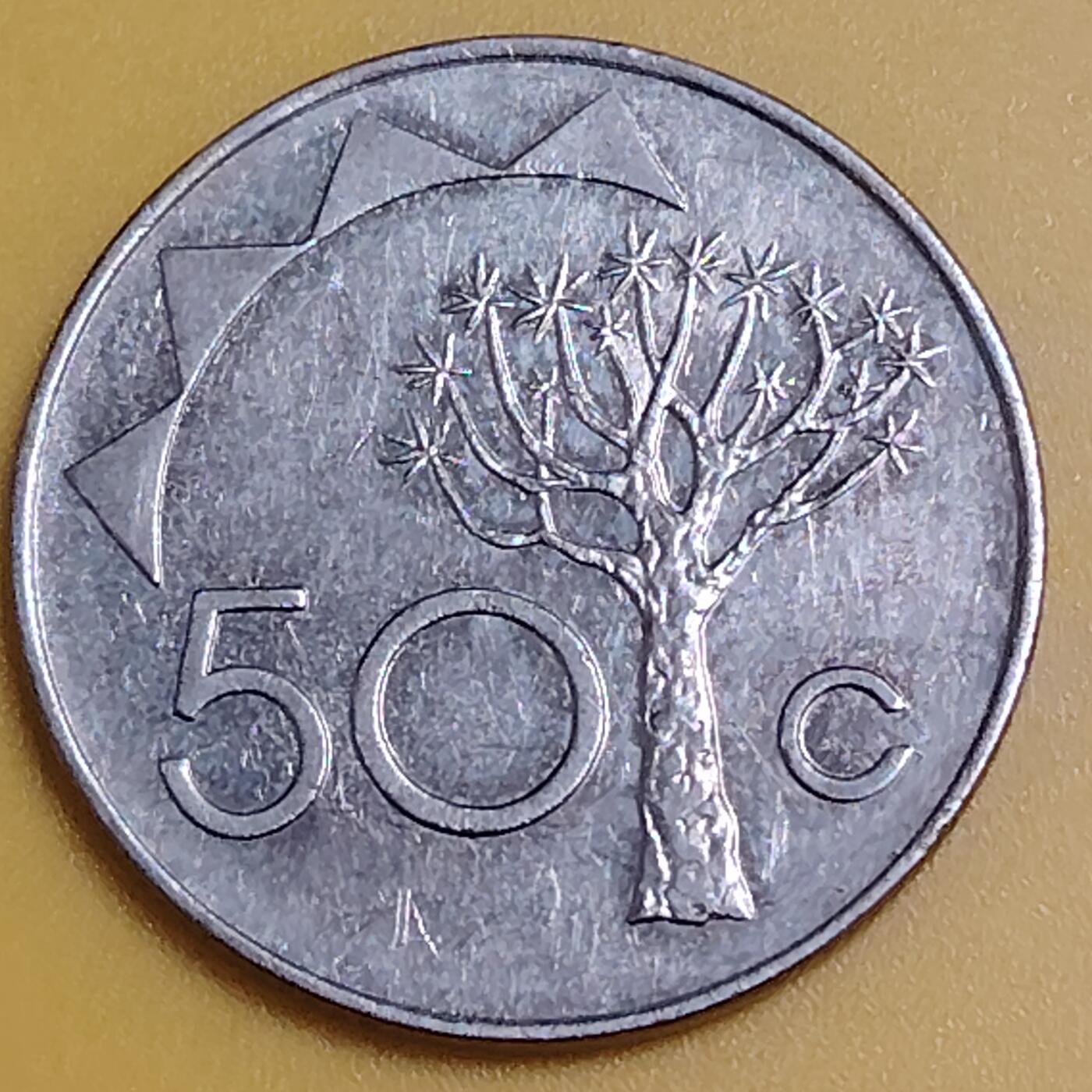 布加迪🐬～世界钱币(上海)🌾第 286 期 /  各国套币和散币 纳米比亚🇳🇦 1993年 50分