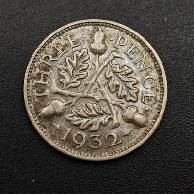【淘币小摊】实时拍第八百八十五拍   小银币场    每周一统一发货 - 英国1932年乔治五世3便士银币
