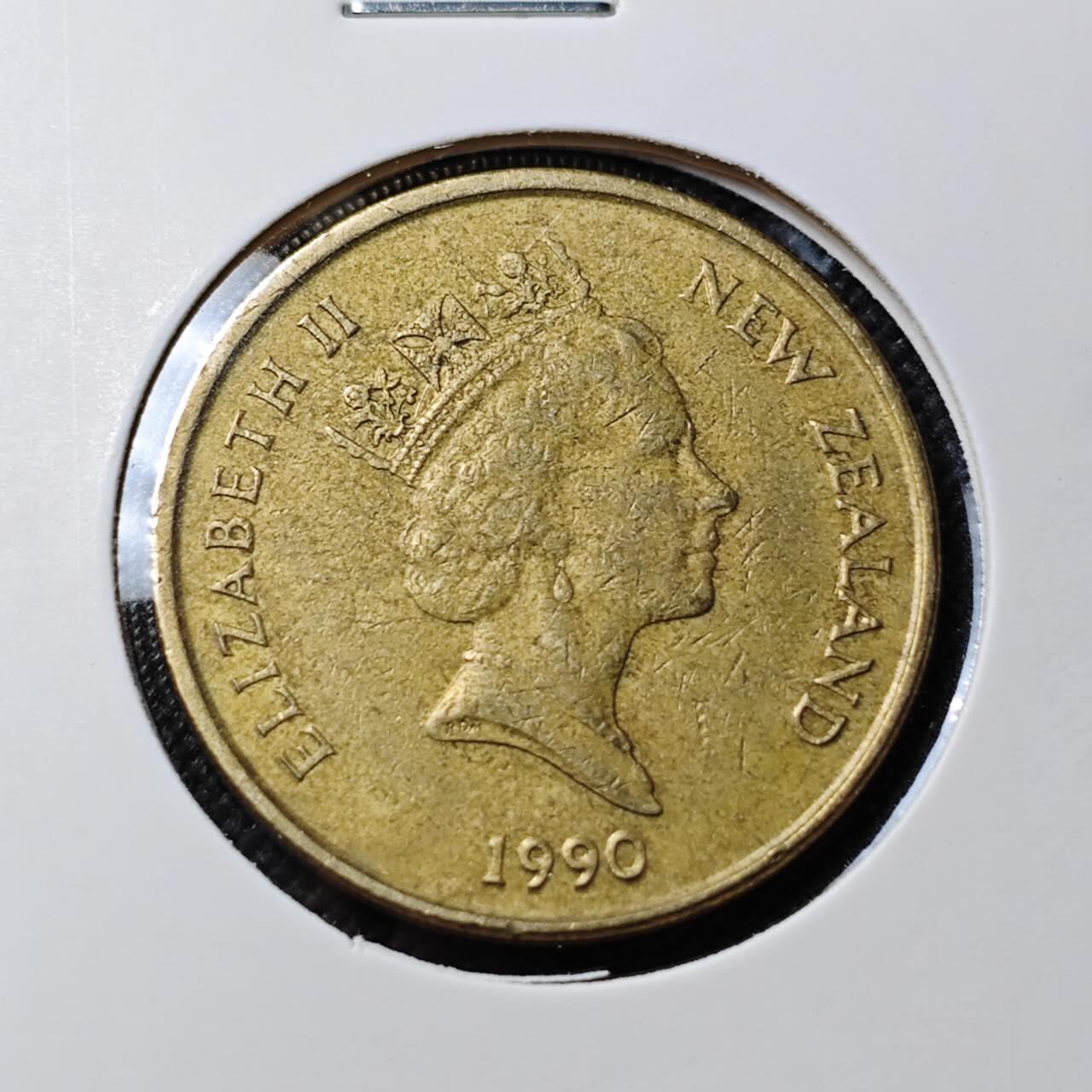 KK钱币收藏小铺  第412期 2月预留时间 周末发货 1990新西兰2元 