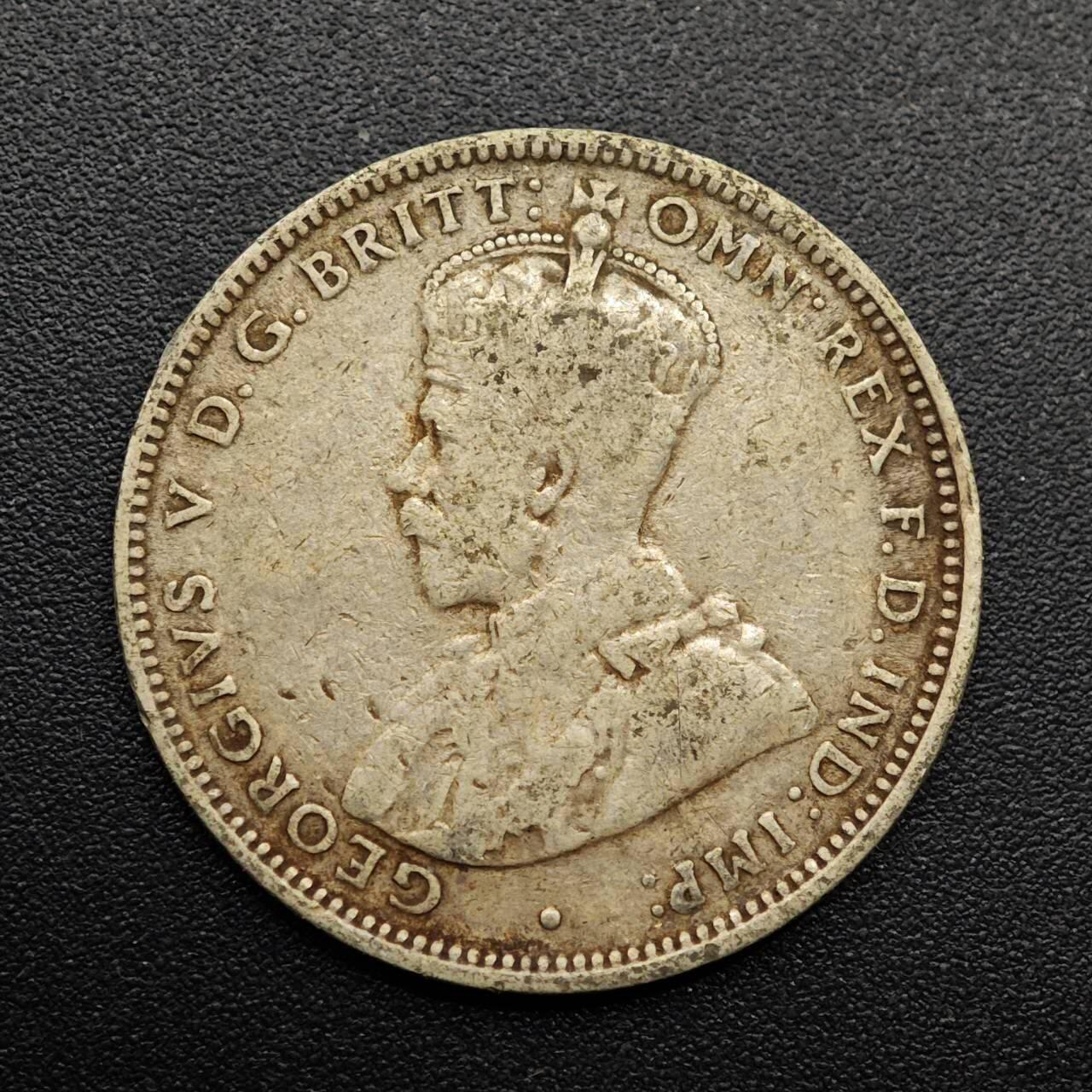 【淘币小摊】实时拍第八百八十六拍   散币场    每周一统一发货 澳大利亚1915年乔治五世一先令银币