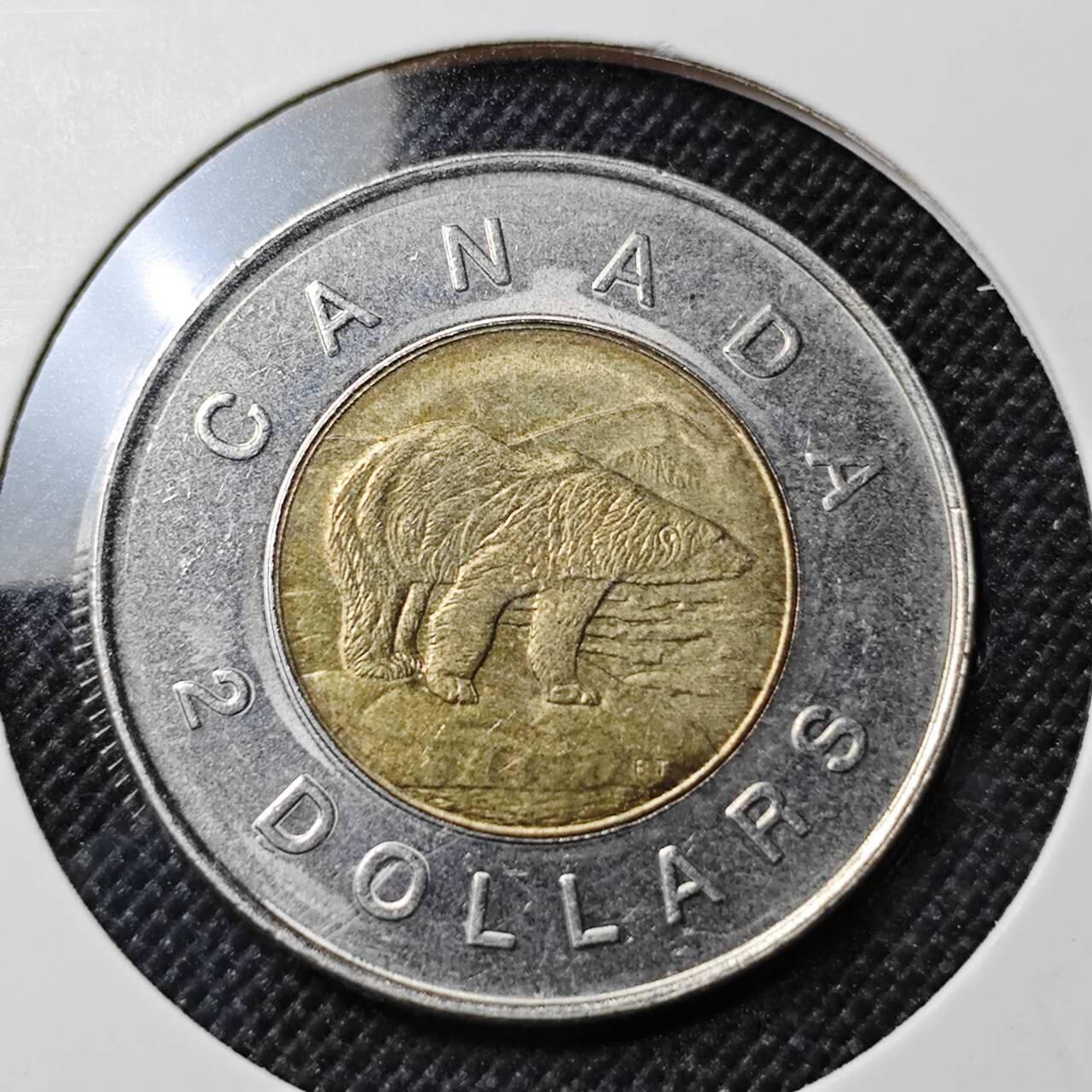 KK钱币收藏小铺  第412期 2月预留时间 周末发货 1996加拿大2元 