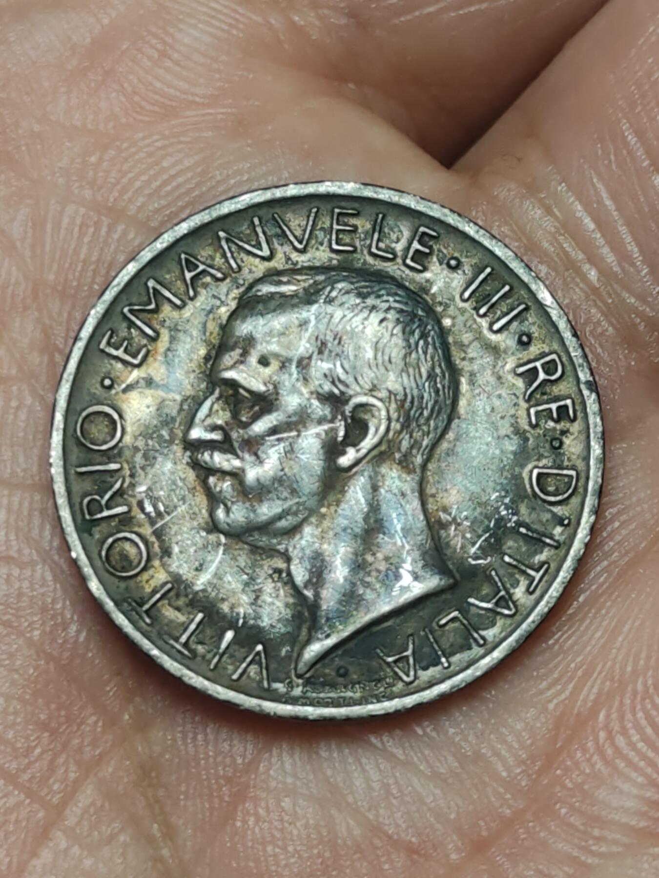 2026年第三十九场(总第二百零八场）外国好品散币场(免佣金) 意大利王国1927年5里拉银币(维托里奥·埃马努埃莱三世第三套，835高银)