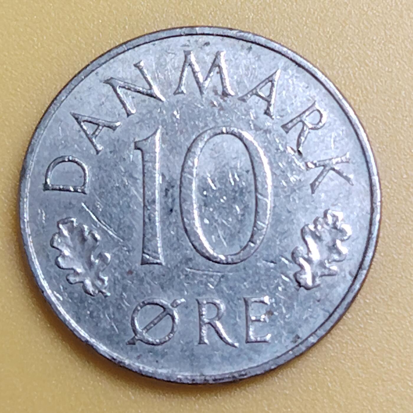 布加迪🐬～世界钱币(上海)🌾第 286 期 /  各国套币和散币 丹麦🇩🇰 1977年 10奥尔