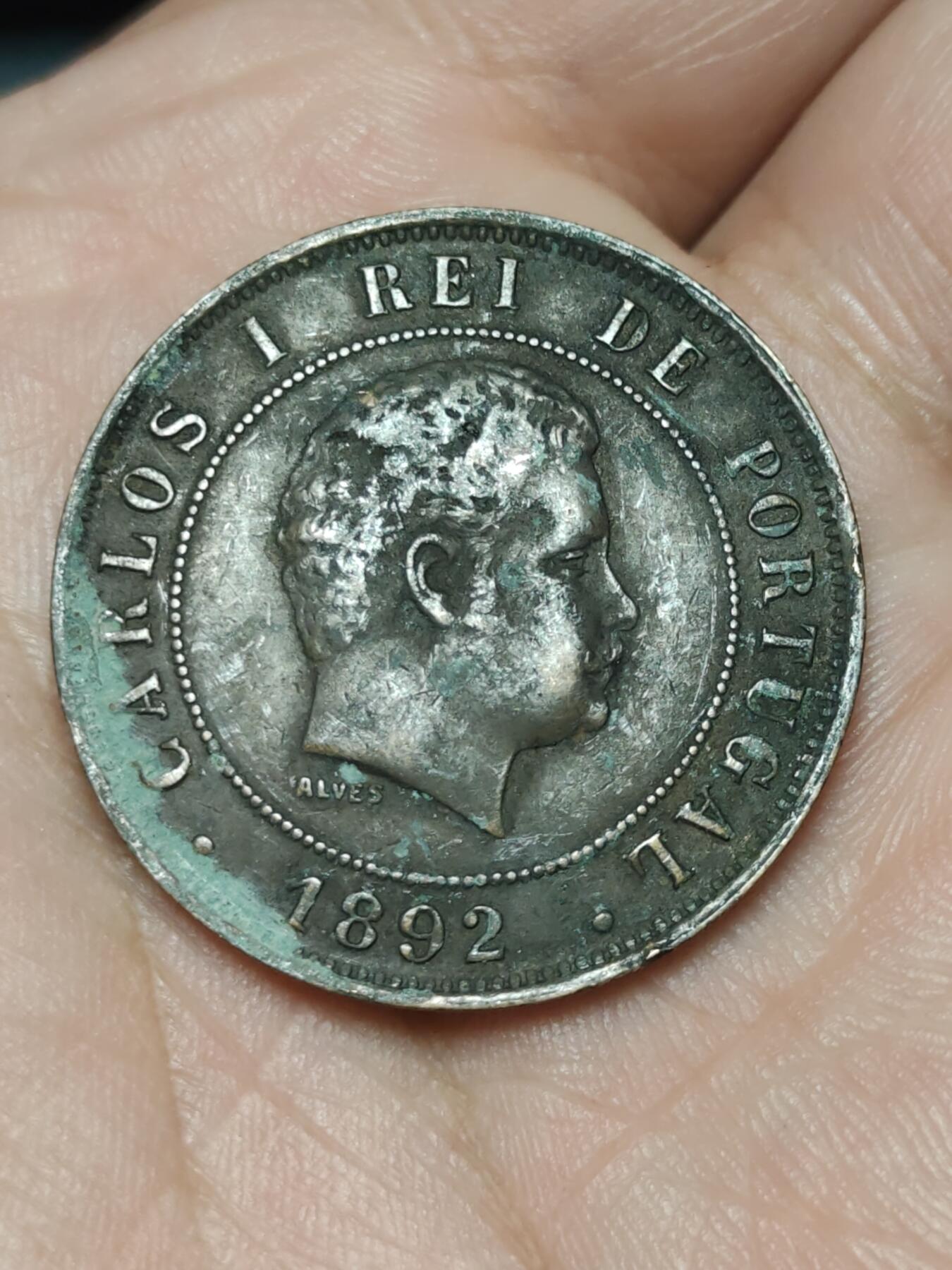 2026年第三十九场(总第二百零八场）外国好品散币场(免佣金) 葡萄牙王国1892年20瑞斯(卡洛斯一世时期)